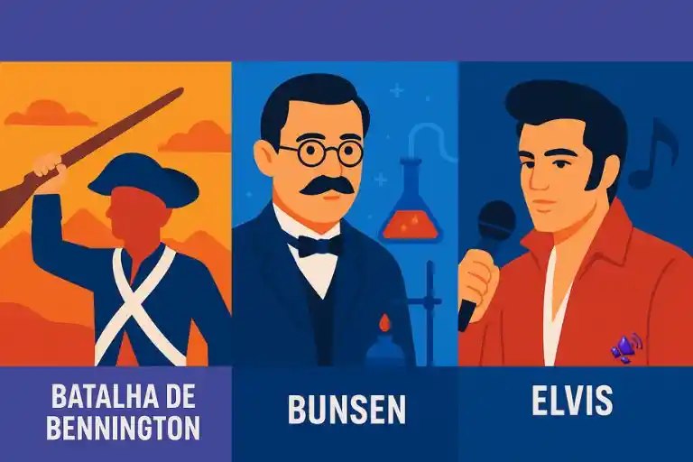 16 de Agosto na História: A Batalha de Bennington, Robert Bunsen e a Morte de Elvis Presley